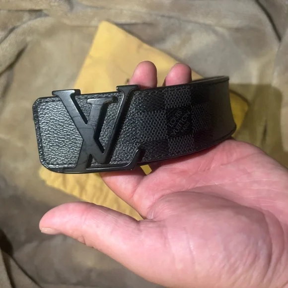 Louis Vuitton Black Checkered Belt Bag